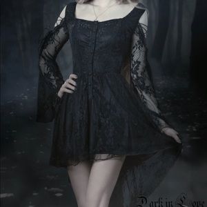 dark in love lace overlay dress